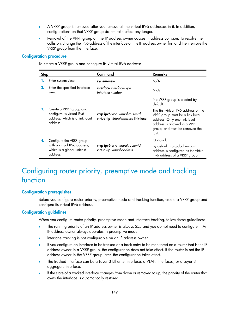 Configuration procedure, Configuration prerequisites, Configuration guidelines | H3C Technologies H3C S12500 Series Switches User Manual | Page 160 / 241