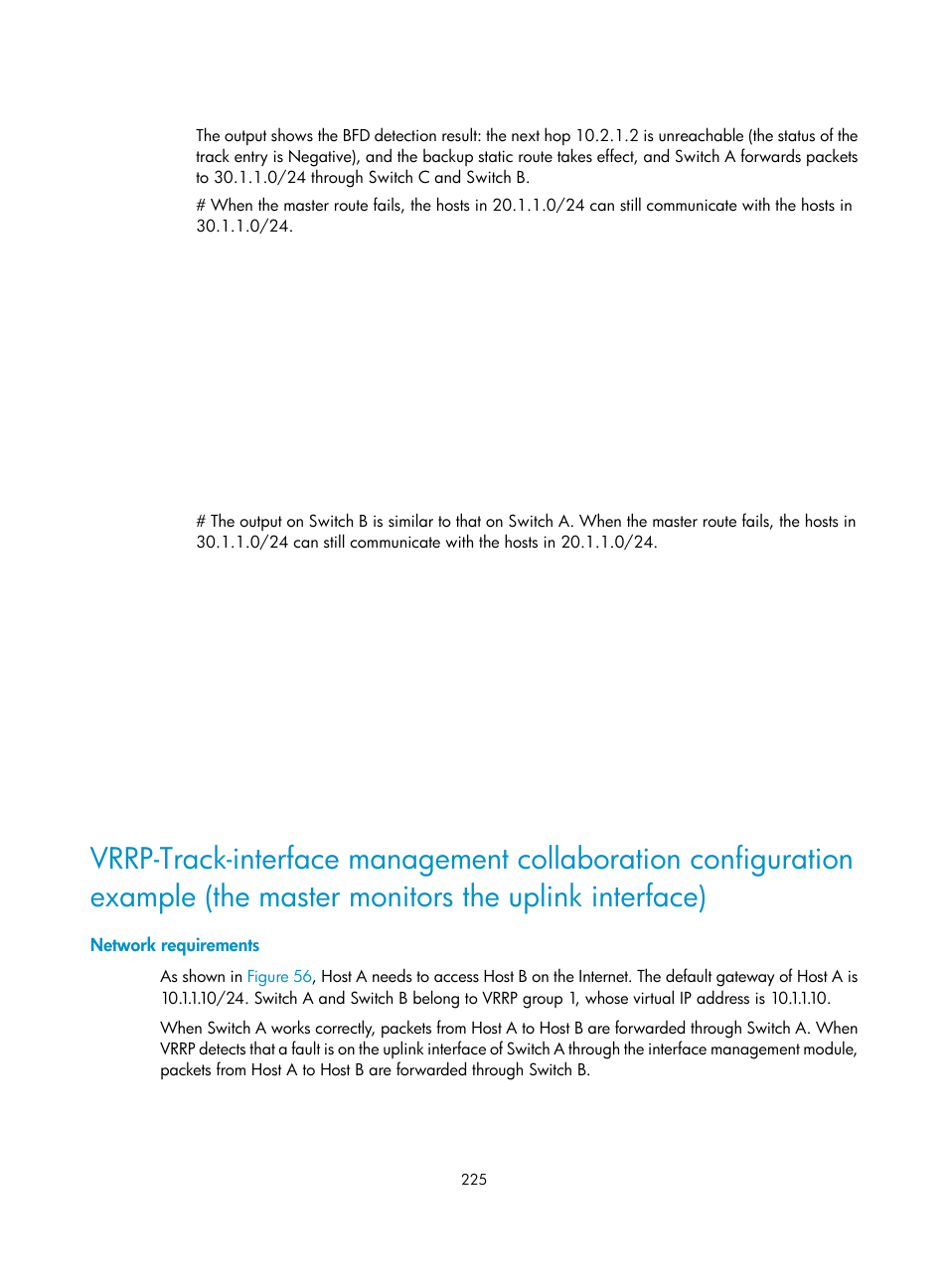 Network requirements | H3C Technologies H3C S12500 Series Switches User Manual | Page 236 / 241
