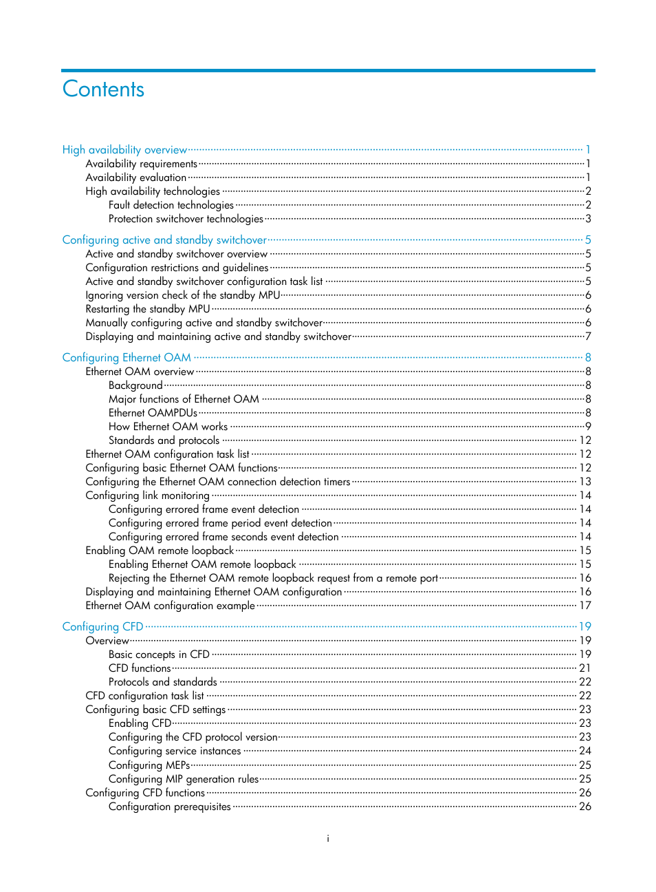 H3C Technologies H3C S12500 Series Switches User Manual | Page 7 / 241