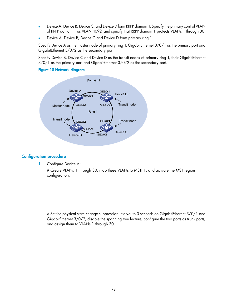Configuration procedure | H3C Technologies H3C S12500 Series Switches User Manual | Page 84 / 241