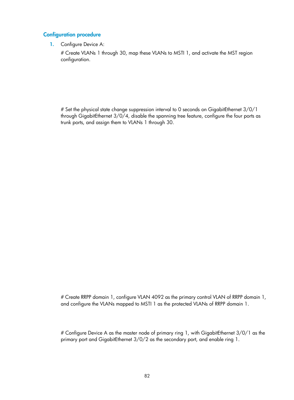 Configuration procedure | H3C Technologies H3C S12500 Series Switches User Manual | Page 93 / 241