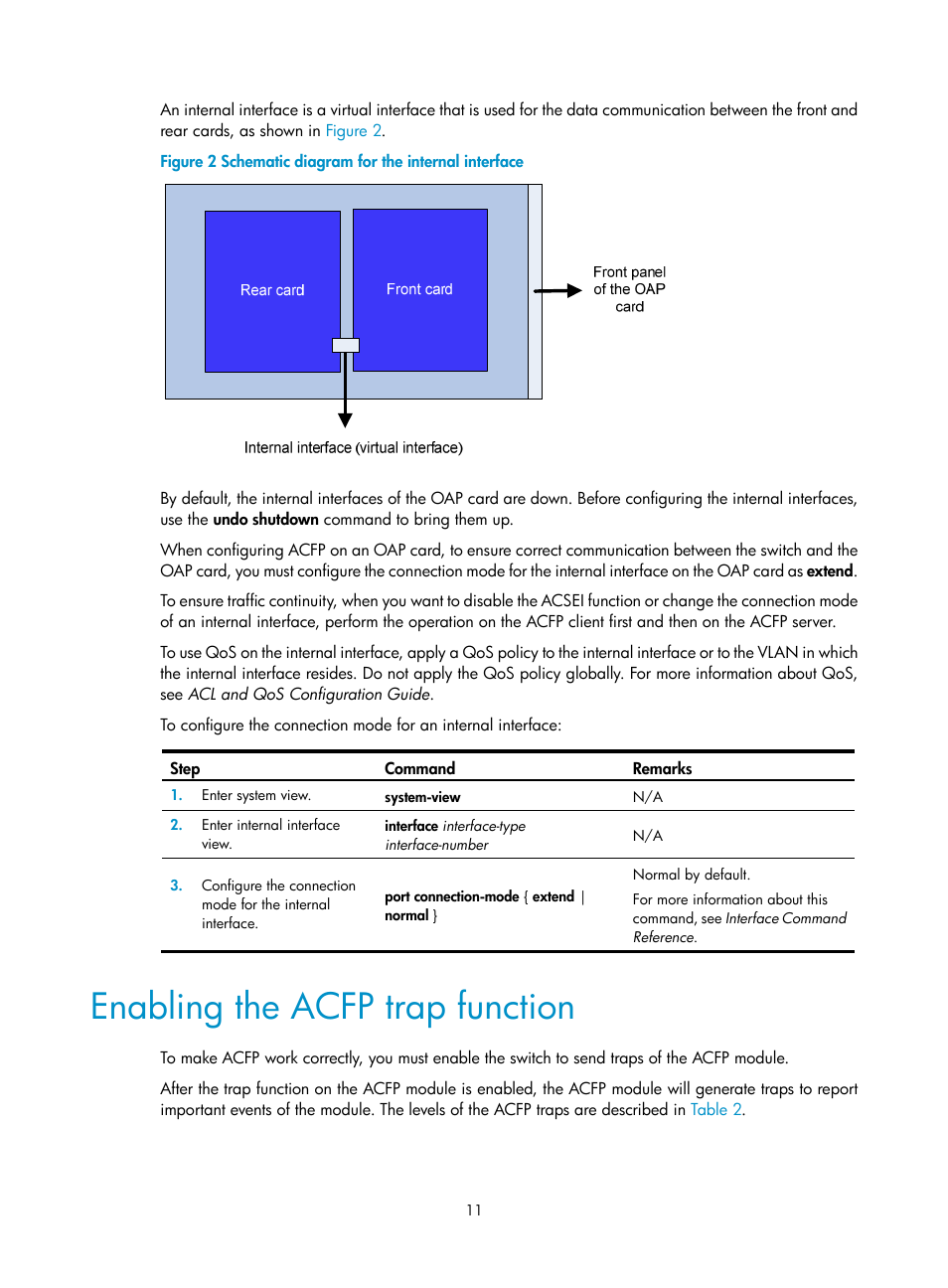 Enabling the acfp trap function | H3C Technologies H3C S12500 Series Switches User Manual | Page 18 / 32