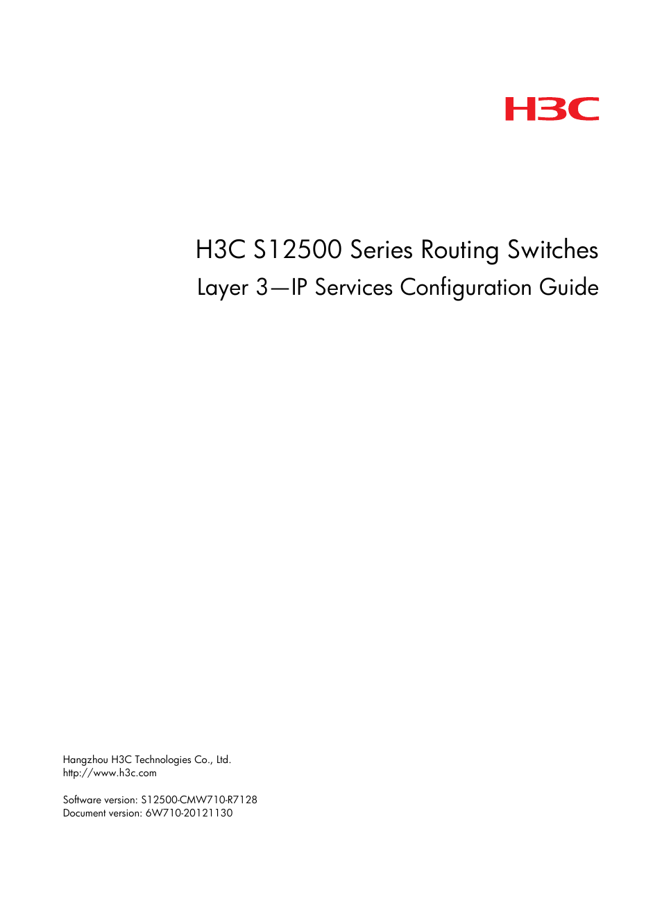 H3C Technologies H3C S12500 Series Switches User Manual | 197 pages