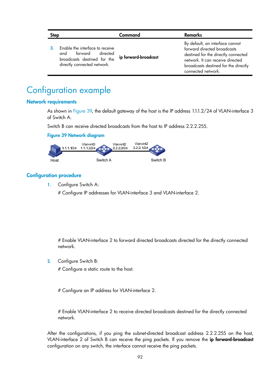 Configuration example | H3C Technologies H3C S12500 Series Switches User Manual | Page 105 / 197