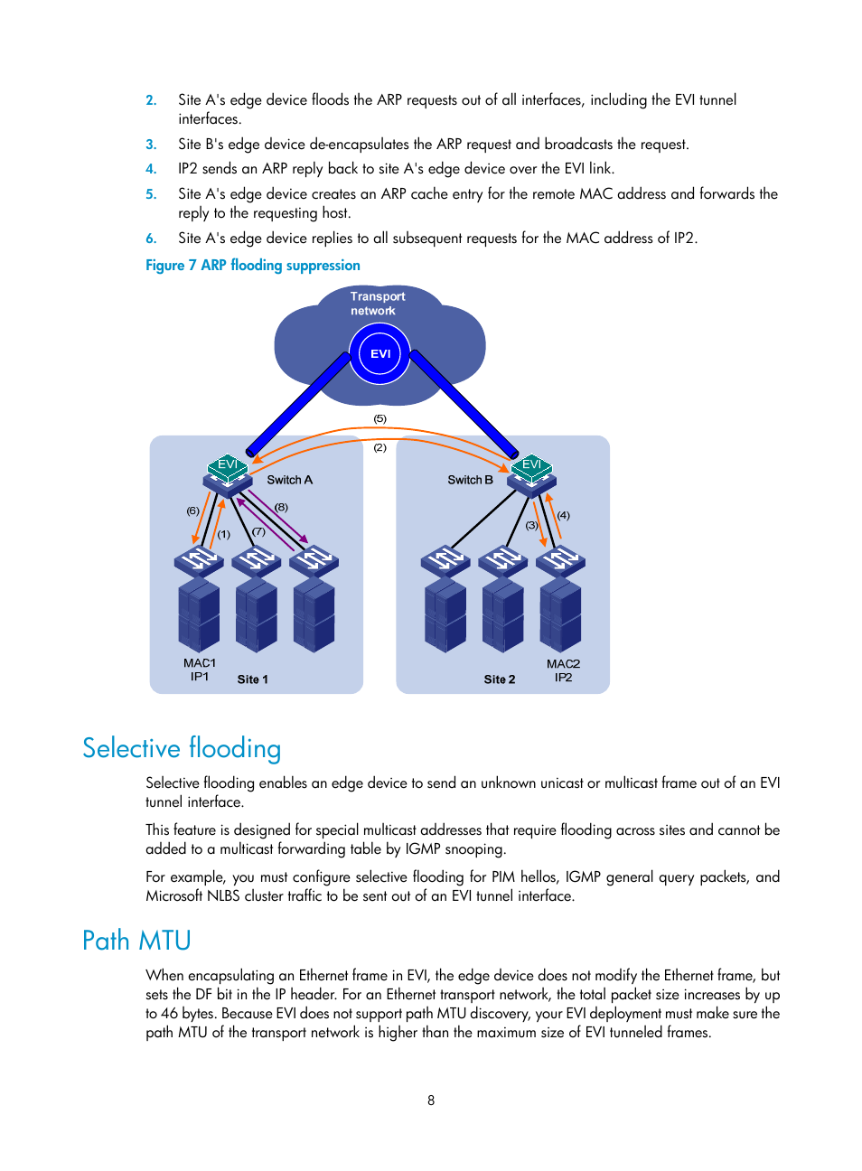 Selective flooding, Path mtu, Figure 7 | This f | H3C Technologies H3C S12500 Series Switches User Manual | Page 15 / 39