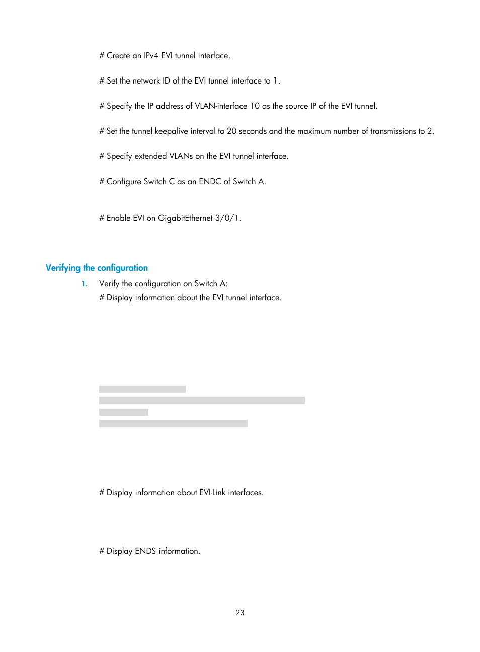 Verifying the configuration | H3C Technologies H3C S12500 Series Switches User Manual | Page 30 / 39