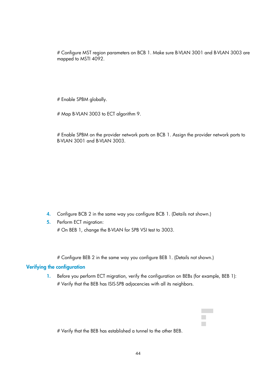 Verifying the configuration | H3C Technologies H3C S12500 Series Switches User Manual | Page 52 / 59