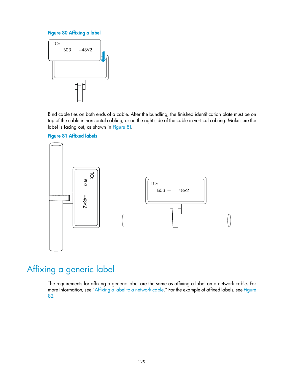 Affixing a generic label | H3C Technologies H3C S12500-X Series Switches User Manual | Page 137 / 162