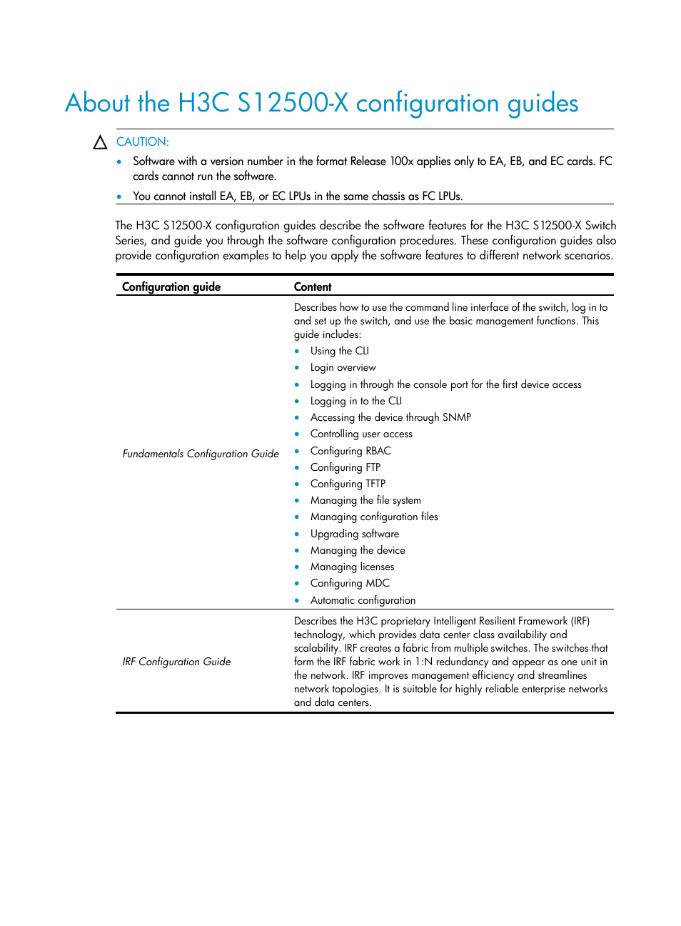 H3C Technologies H3C S12500-X Series Switches User Manual | 6 pages