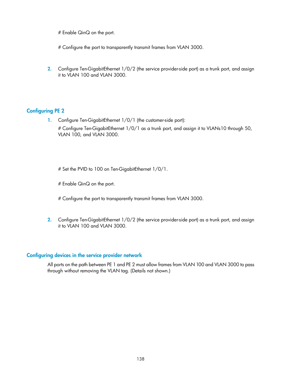 Configuring pe 2 | H3C Technologies H3C S12500-X Series Switches User Manual | Page 149 / 216