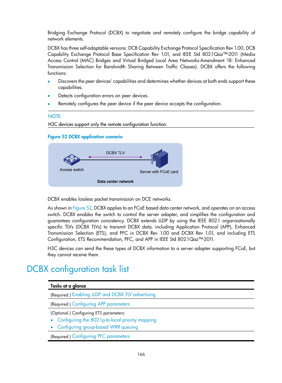 Dcbx configuration task list, Configuring the private vlan | H3C Technologies H3C S12500-X Series Switches User Manual | Page 177 / 216