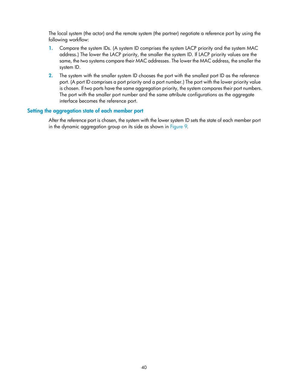 Setting the aggregation state of each member port, Mac address table configuration example, Network requirements | Configuration guidelines | H3C Technologies H3C S12500-X Series Switches User Manual | Page 51 / 216