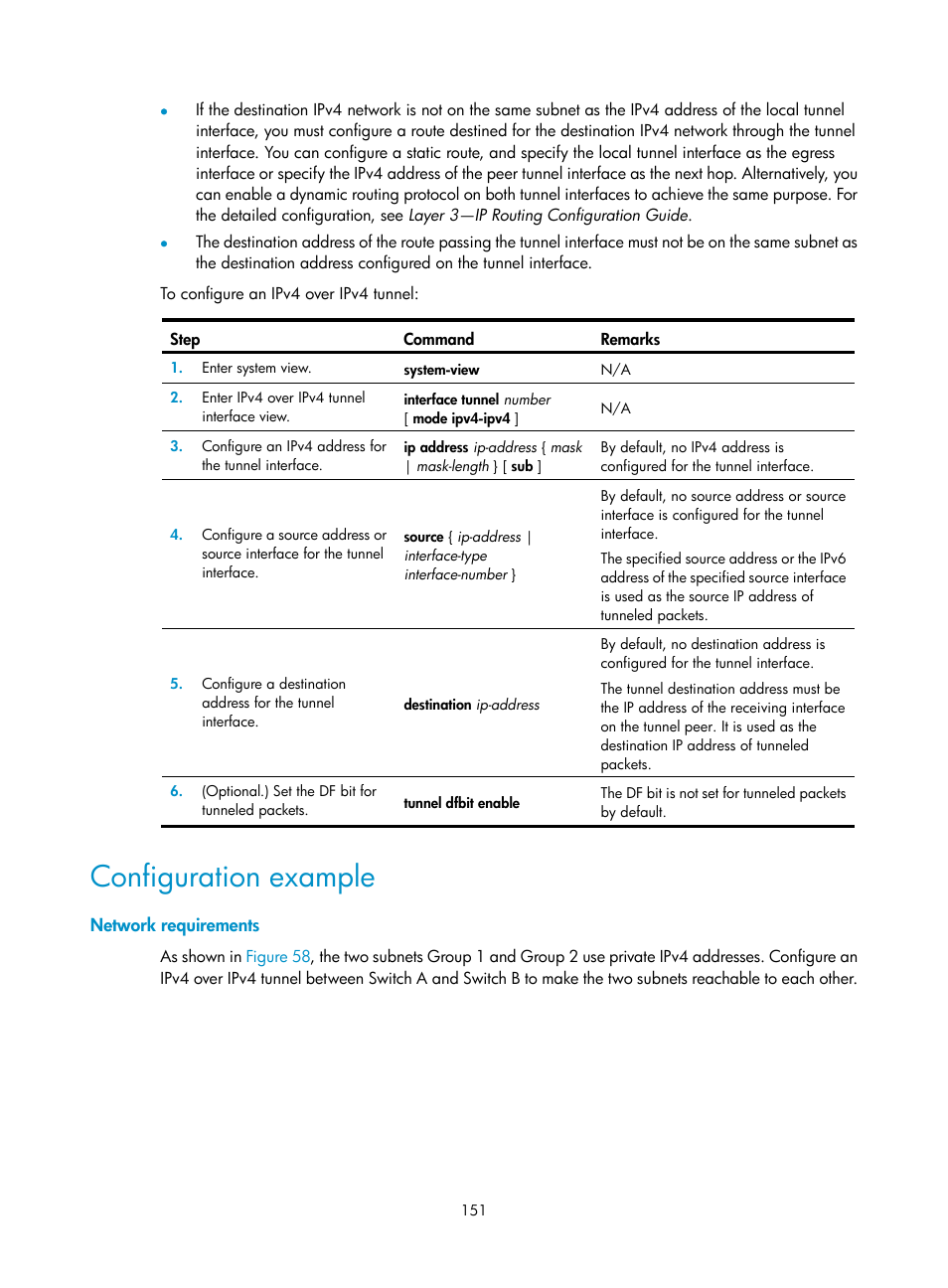 Configuration example, Network requirements, Enabling tcp syn cookie | H3C Technologies H3C S12500-X Series Switches User Manual | Page 162 / 206