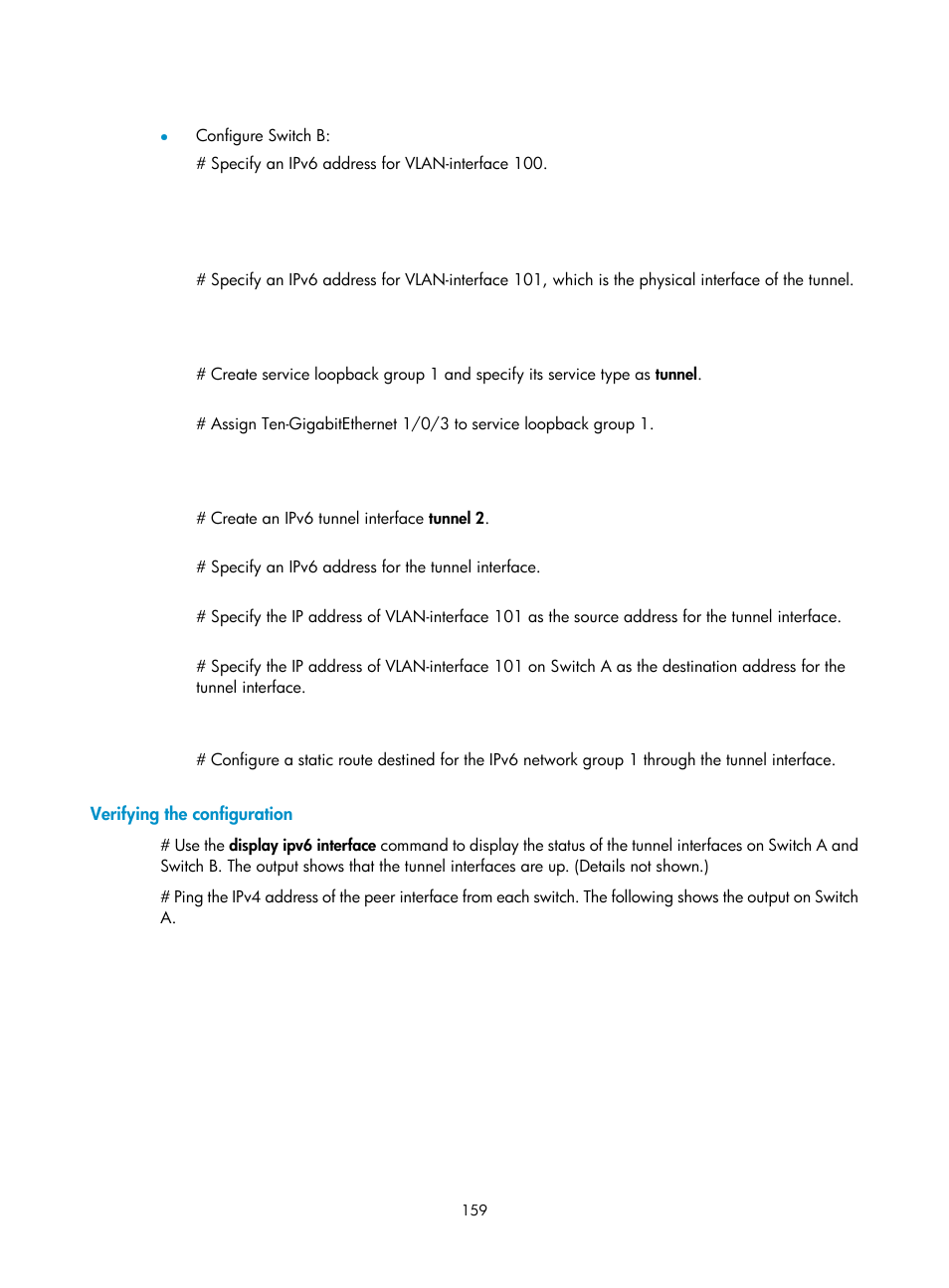 Verifying the configuration | H3C Technologies H3C S12500-X Series Switches User Manual | Page 170 / 206