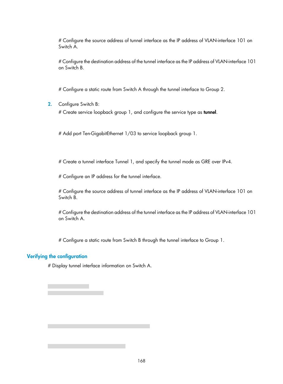 Verifying the configuration | H3C Technologies H3C S12500-X Series Switches User Manual | Page 179 / 206