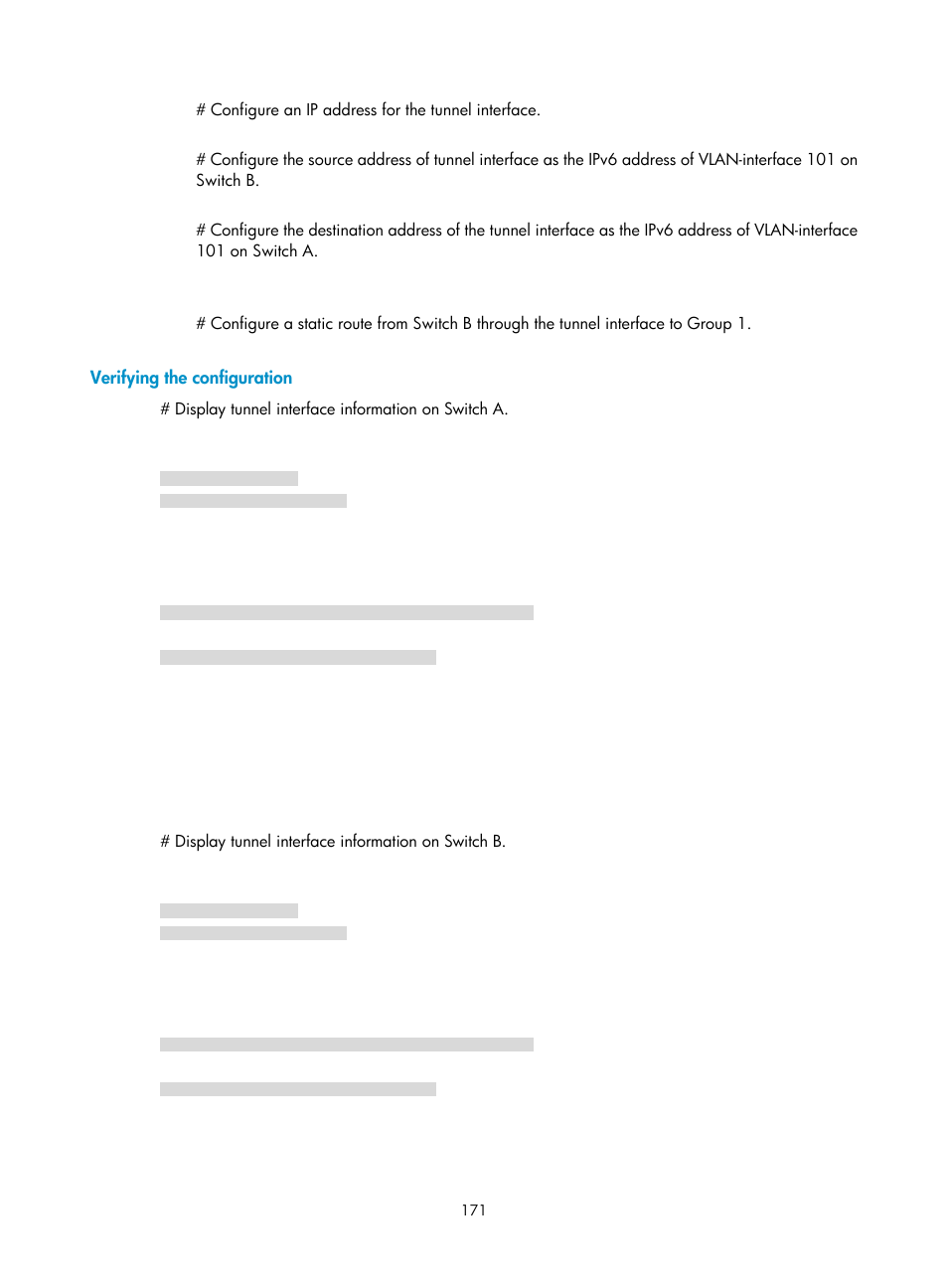 Verifying the configuration | H3C Technologies H3C S12500-X Series Switches User Manual | Page 182 / 206