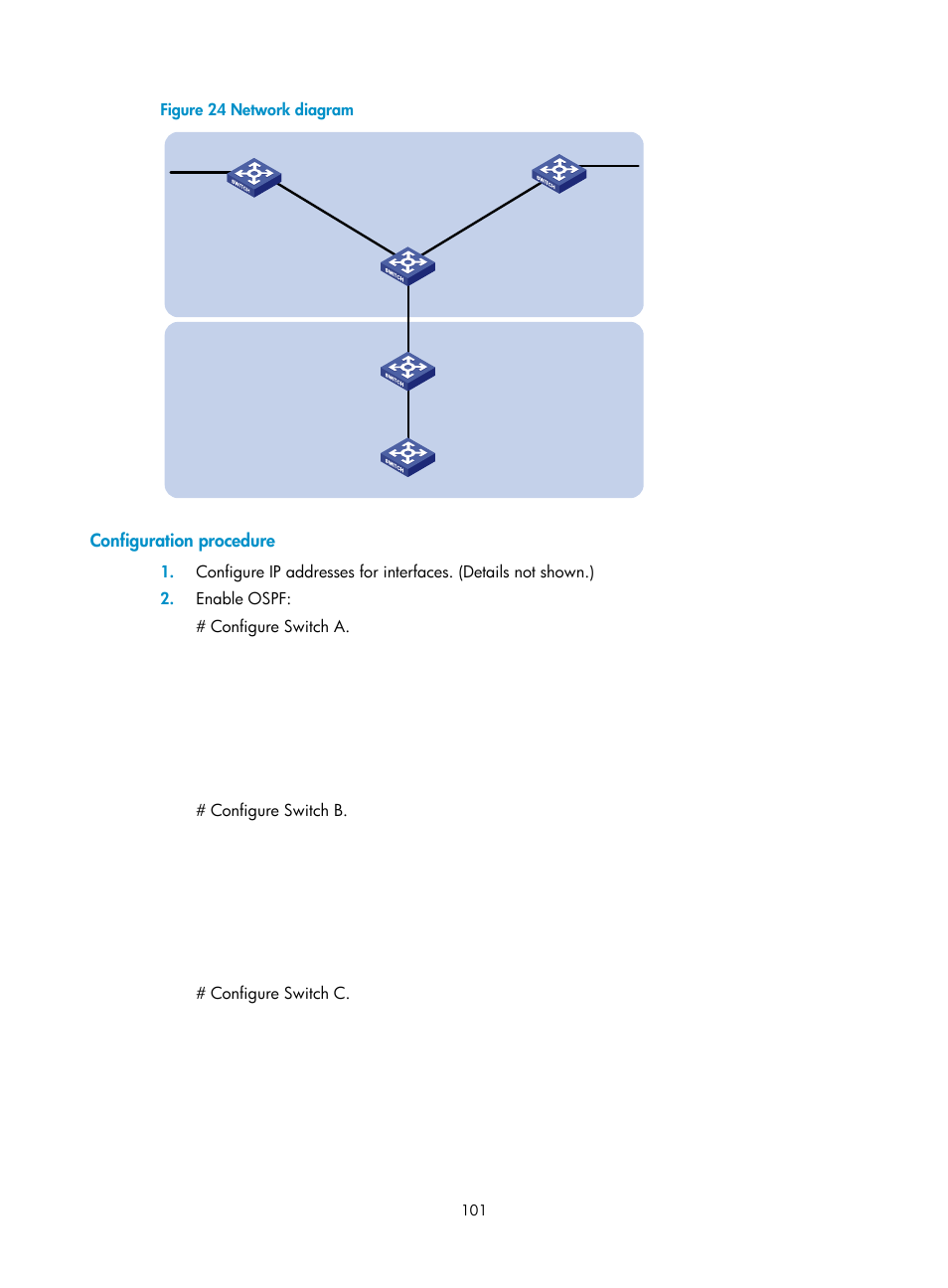 Configuration procedure | H3C Technologies H3C S12500-X Series Switches User Manual | Page 115 / 442