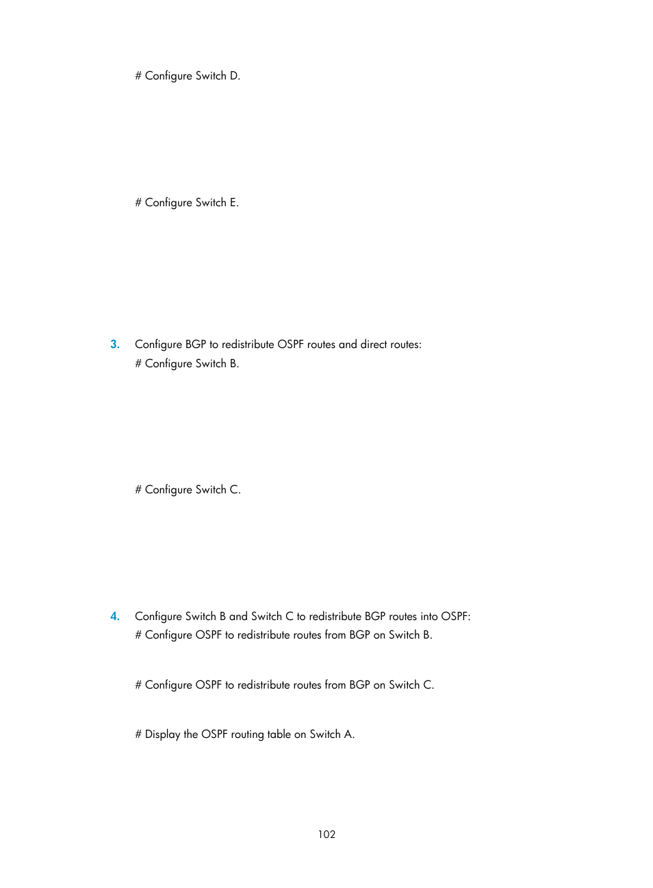 Configuring received ospf route filtering, Configuring type-3 lsa filtering | H3C Technologies H3C S12500-X Series Switches User Manual | Page 116 / 442