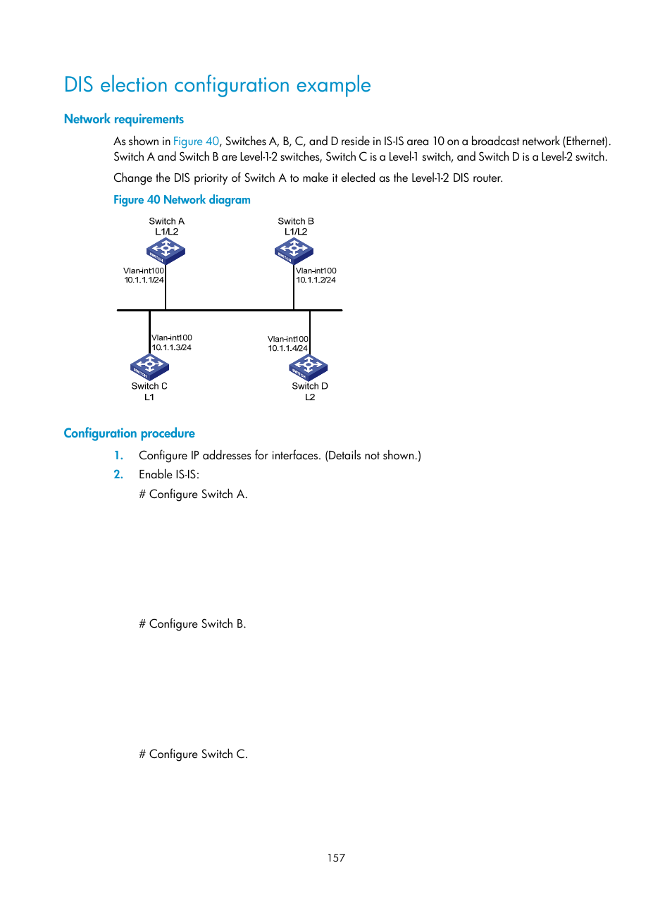 Dis election configuration example | H3C Technologies H3C S12500-X Series Switches User Manual | Page 171 / 442