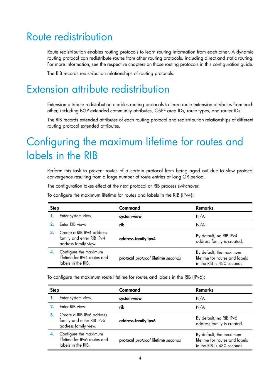 Route redistribution, Extension attribute redistribution | H3C Technologies H3C S12500-X Series Switches User Manual | Page 18 / 442