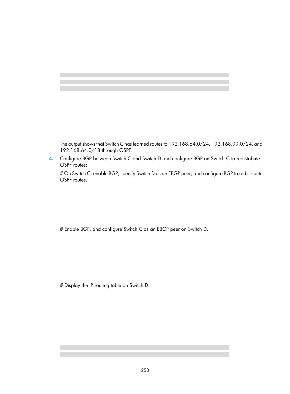 Configuring a bgp peer | H3C Technologies H3C S12500-X Series Switches User Manual | Page 267 / 442