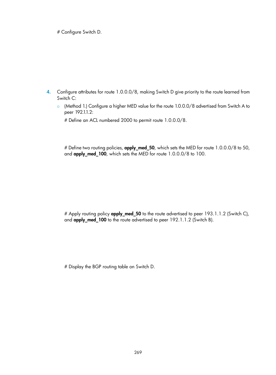 Limiting routes received from a peer or peer group | H3C Technologies H3C S12500-X Series Switches User Manual | Page 283 / 442