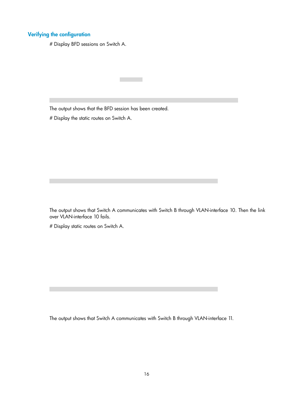 Verifying the configuration | H3C Technologies H3C S12500-X Series Switches User Manual | Page 30 / 442