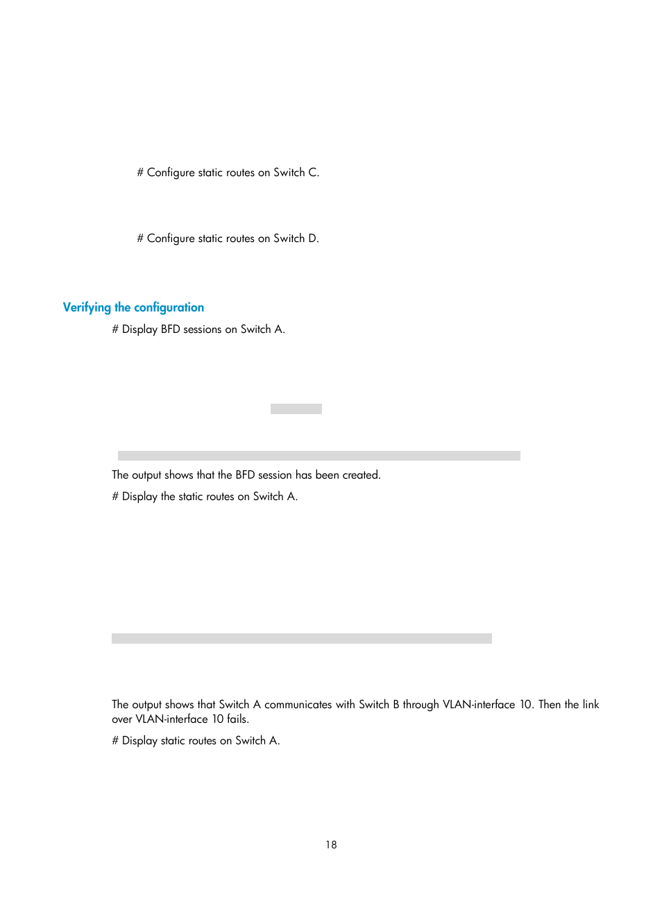 Verifying the configuration | H3C Technologies H3C S12500-X Series Switches User Manual | Page 32 / 442