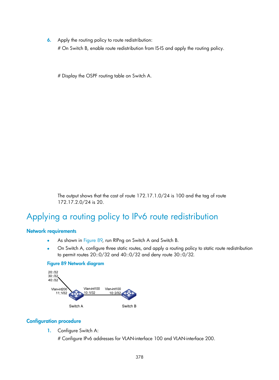 Configuring match criteria for a node, Configuring actions for a node | H3C Technologies H3C S12500-X Series Switches User Manual | Page 392 / 442