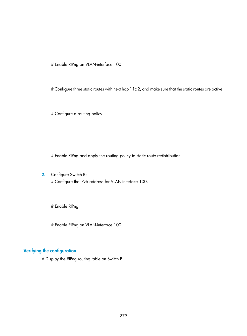 Configuring pbr, Configuring local pbr, Configuring interface pbr | H3C Technologies H3C S12500-X Series Switches User Manual | Page 393 / 442