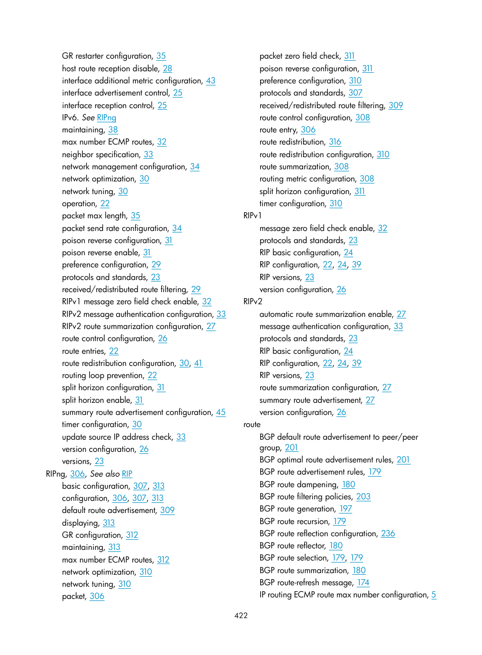 Protocols and standards, Ospfv3 configuration task list | H3C Technologies H3C S12500-X Series Switches User Manual | Page 436 / 442