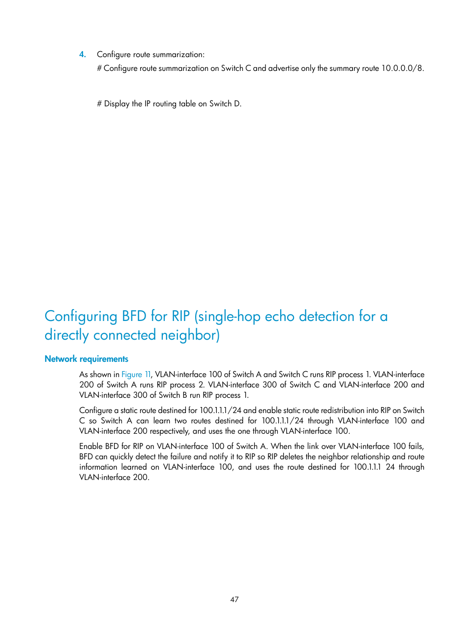 Configuring ripv2 message authentication | H3C Technologies H3C S12500-X Series Switches User Manual | Page 61 / 442