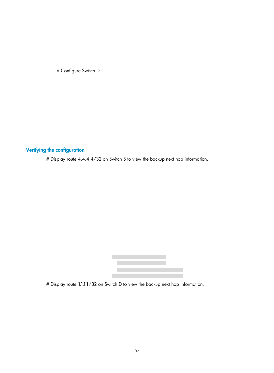 Verifying the configuration | H3C Technologies H3C S12500-X Series Switches User Manual | Page 71 / 442