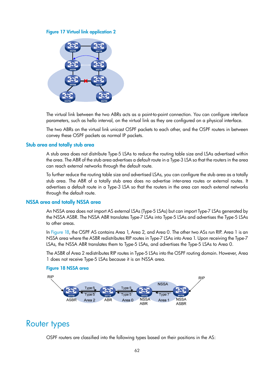 Router types | H3C Technologies H3C S12500-X Series Switches User Manual | Page 76 / 442