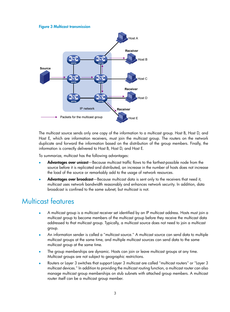 Multicast features | H3C Technologies H3C S12500-X Series Switches User Manual | Page 13 / 226