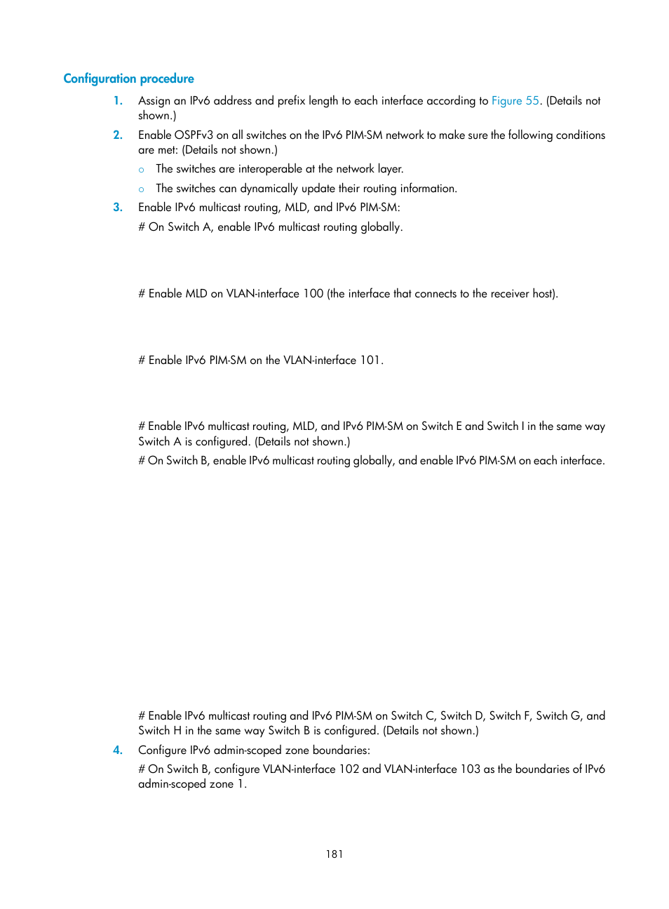 Configuration procedure | H3C Technologies H3C S12500-X Series Switches User Manual | Page 191 / 226