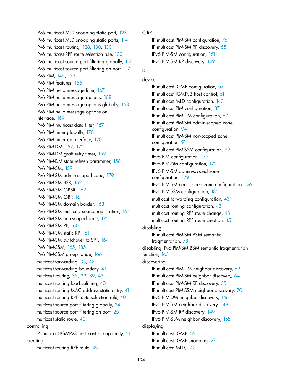 C-rp | H3C Technologies H3C S12500-X Series Switches User Manual | Page 204 / 226