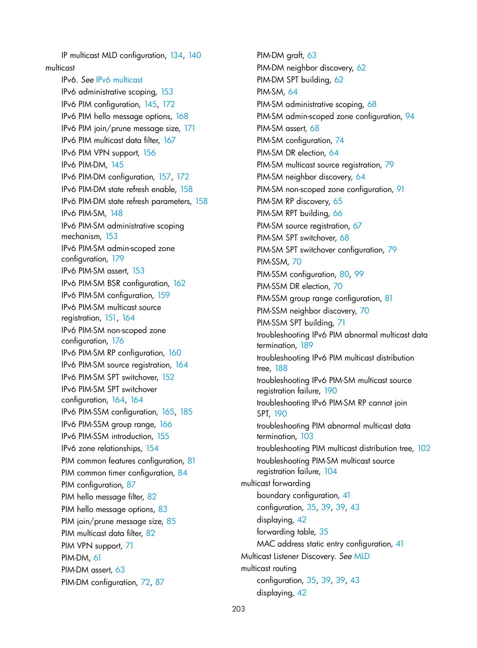 Multicast forwarding, Multicast routing | H3C Technologies H3C S12500-X Series Switches User Manual | Page 213 / 226