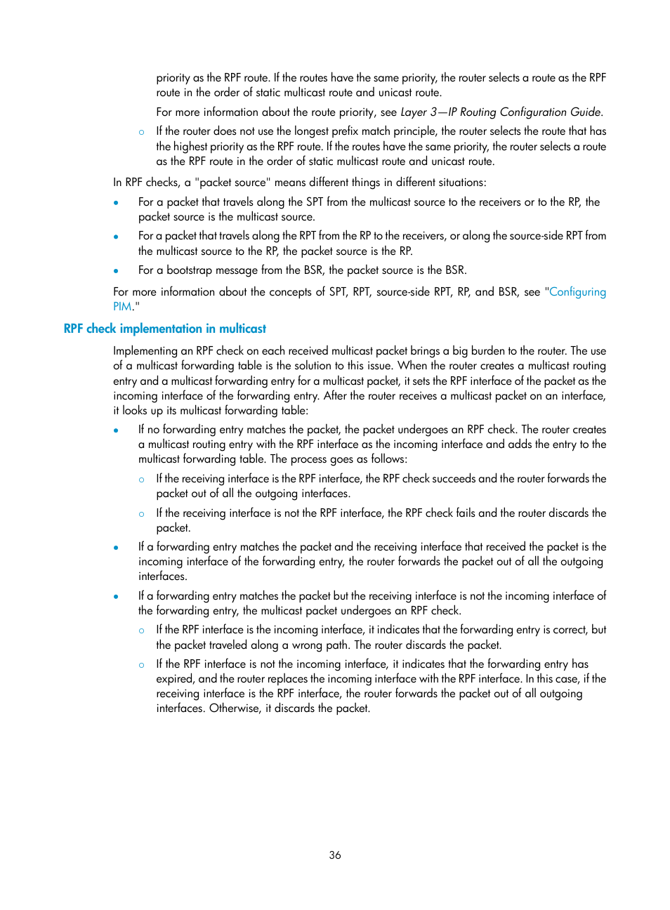 Rpf check implementation in multicast, Enabling the multicast group replacement function | H3C Technologies H3C S12500-X Series Switches User Manual | Page 46 / 226