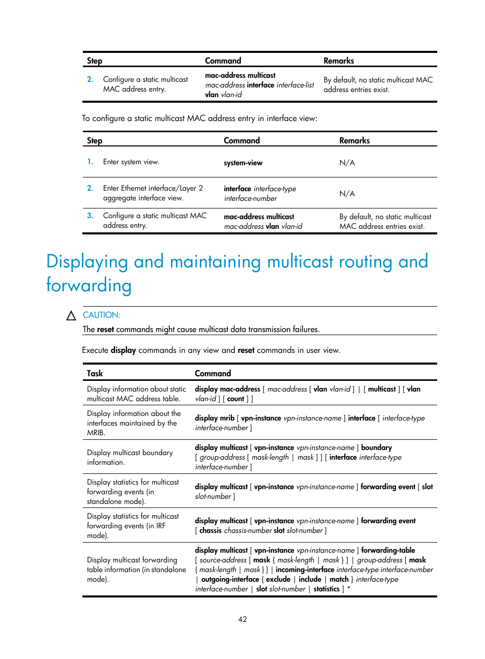 Static port configuration example | H3C Technologies H3C S12500-X Series Switches User Manual | Page 52 / 226