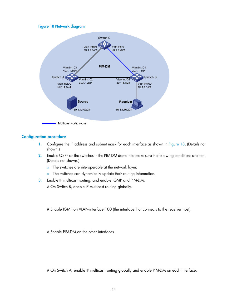 Configuration procedure | H3C Technologies H3C S12500-X Series Switches User Manual | Page 54 / 226