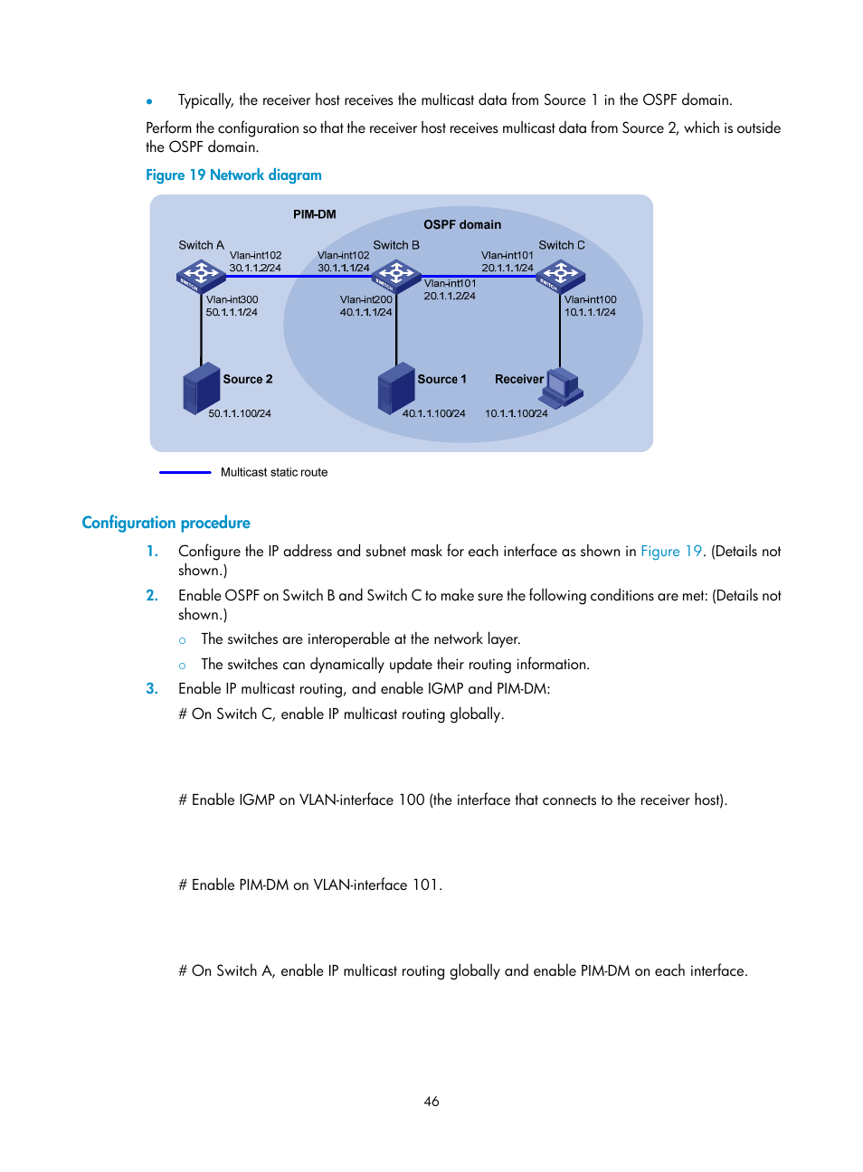 Configuration procedure, Multicast group filter does not work | H3C Technologies H3C S12500-X Series Switches User Manual | Page 56 / 226