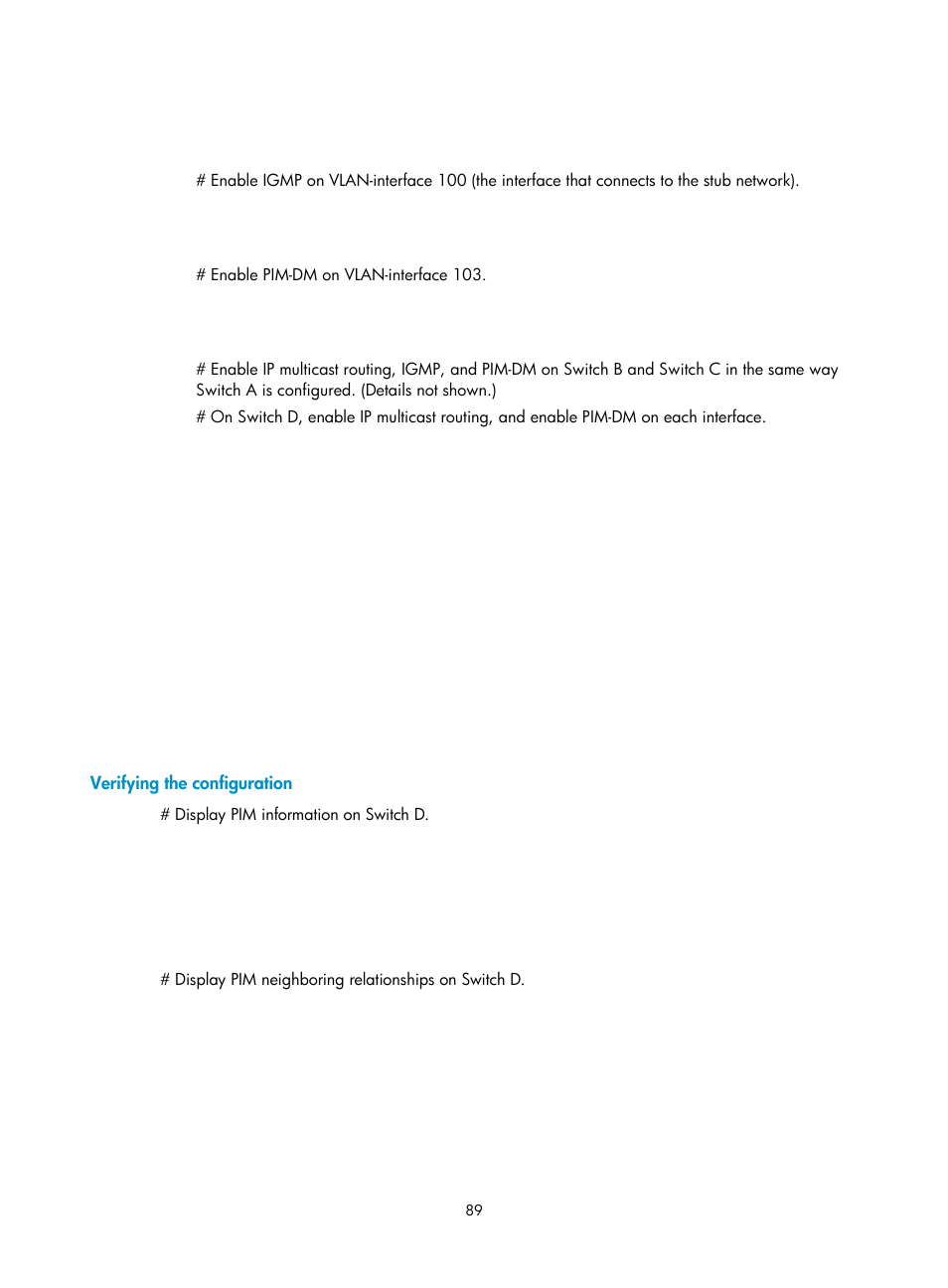 Verifying the configuration | H3C Technologies H3C S12500-X Series Switches User Manual | Page 99 / 226