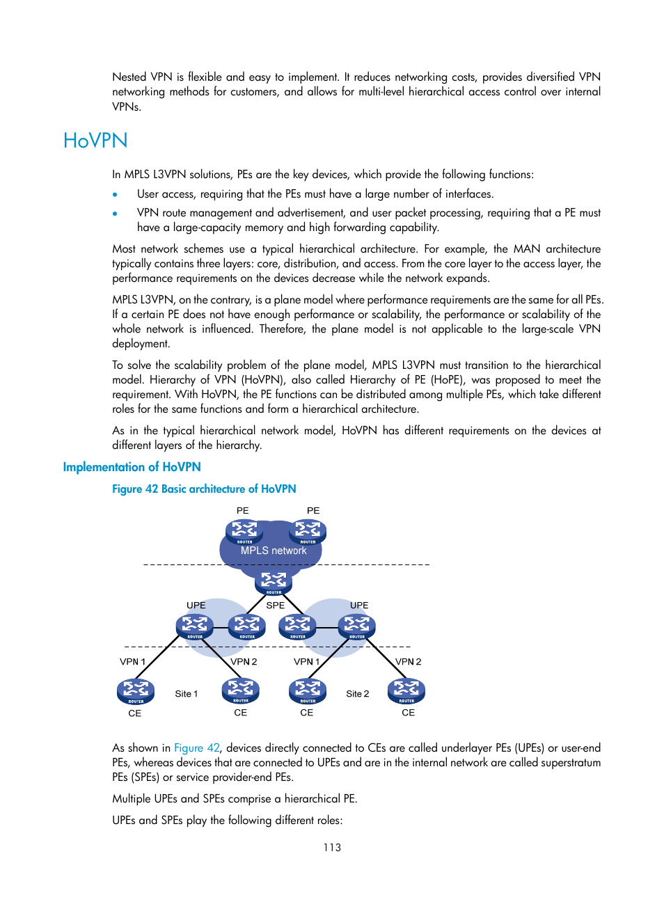 Hovpn, Implementation of hovpn | H3C Technologies H3C S12500-X Series Switches User Manual | Page 124 / 397