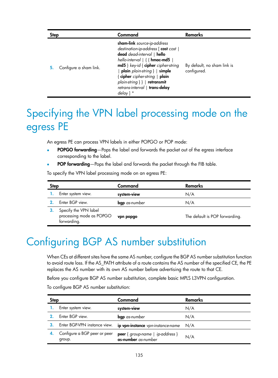 Configuring bgp as number substitution | H3C Technologies H3C S12500-X Series Switches User Manual | Page 146 / 397