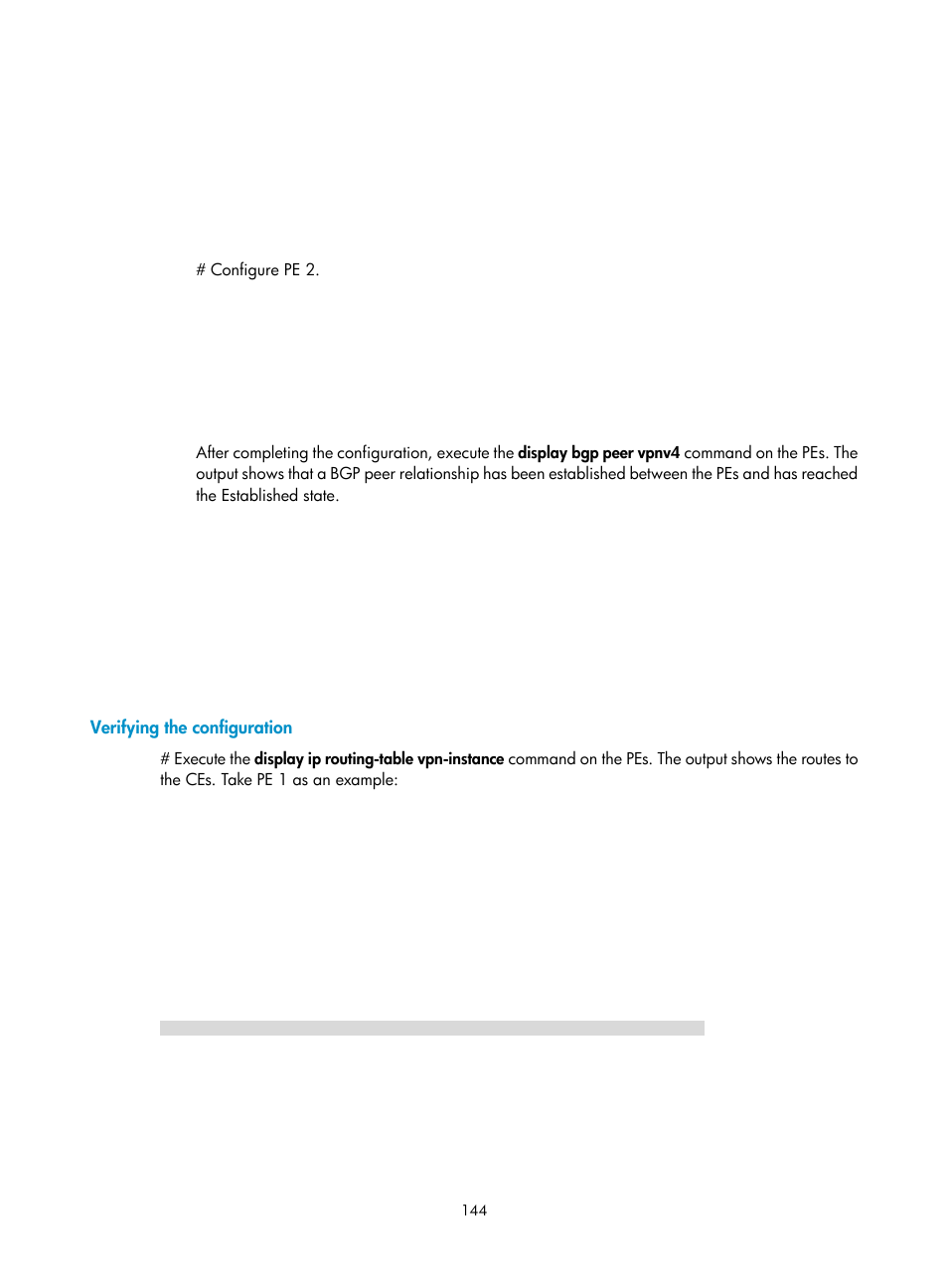 Verifying the configuration, Carrier's carrier | H3C Technologies H3C S12500-X Series Switches User Manual | Page 155 / 397