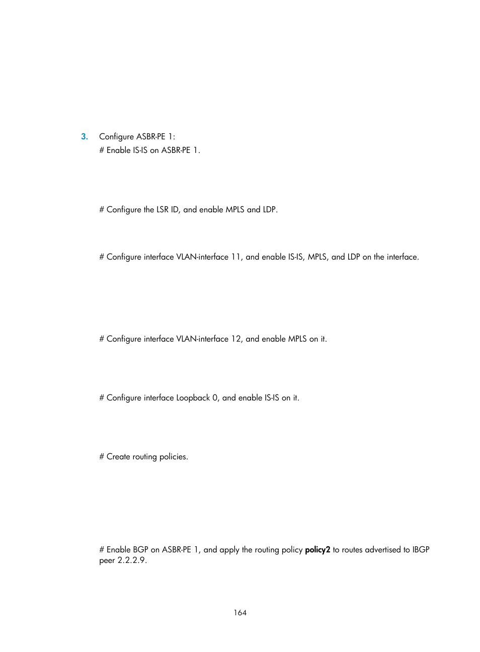 Configuring bgp vpnv4 route control | H3C Technologies H3C S12500-X Series Switches User Manual | Page 175 / 397