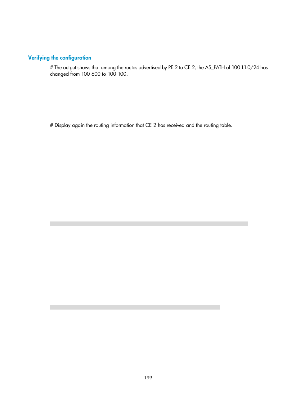 Verifying the configuration | H3C Technologies H3C S12500-X Series Switches User Manual | Page 210 / 397