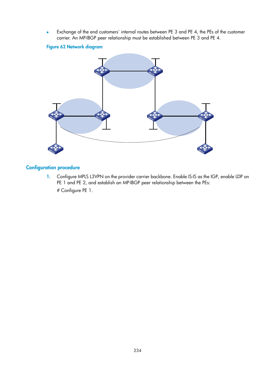 Configuration procedure | H3C Technologies H3C S12500-X Series Switches User Manual | Page 245 / 397