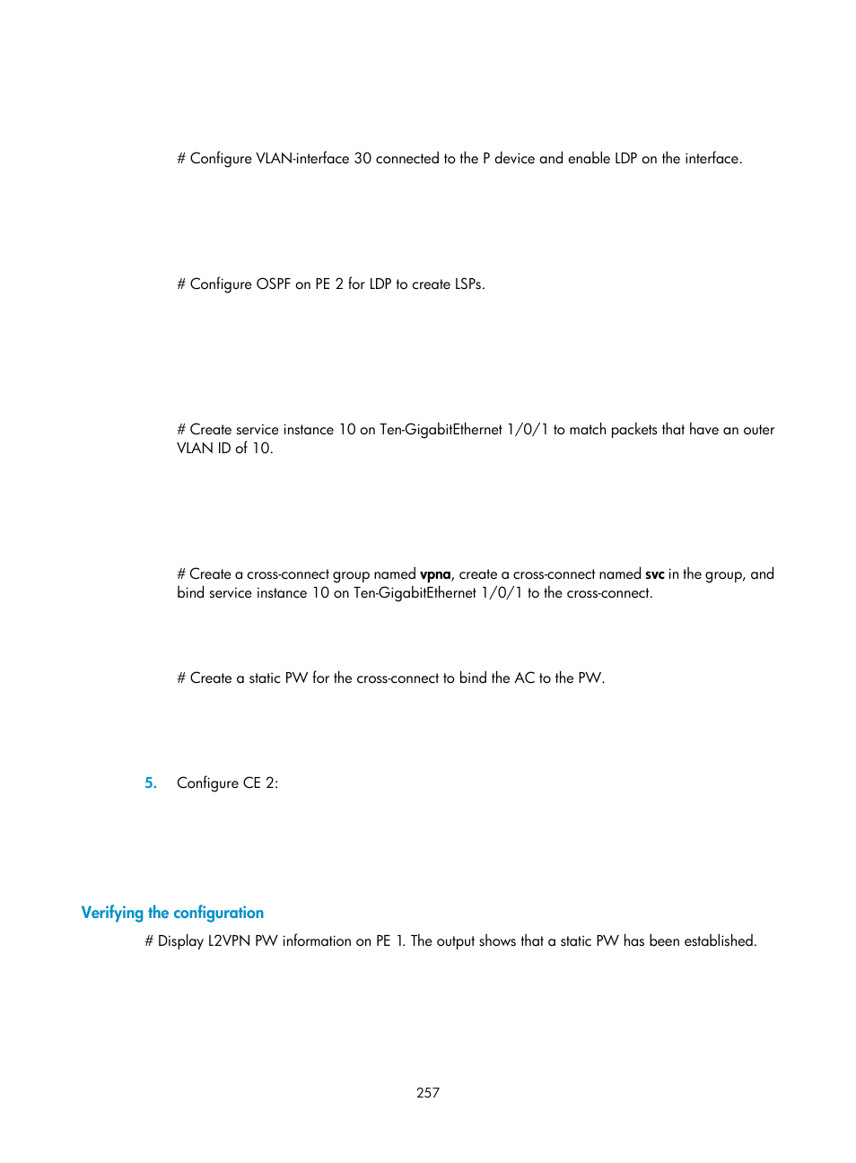 Verifying the configuration | H3C Technologies H3C S12500-X Series Switches User Manual | Page 268 / 397